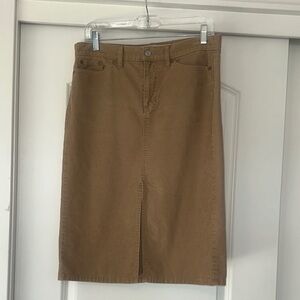 Tan Corduroy Skirt